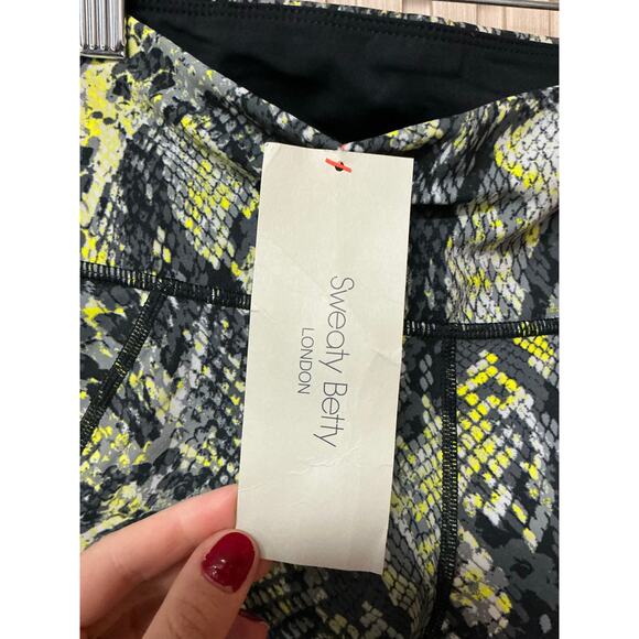 Sweaty Betty Power 7/8 Workout Leggings - Citrus Green Snake Print Size S - Picture 5 of 12
